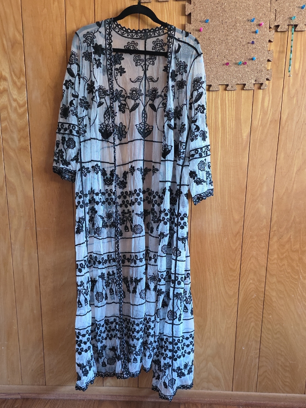Lane Bryant Black Floral Embroidered Maxi Dress